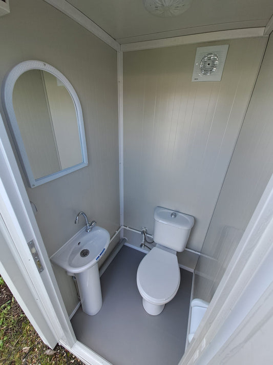 Sanitärmodul WC + Waschbecken + anschließbare Dusche